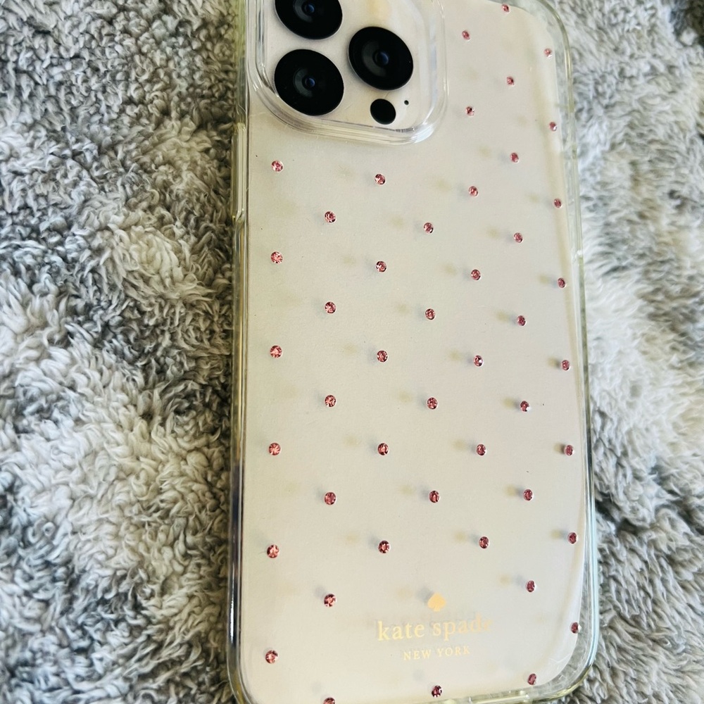 Kate Spade Cream and Pink Quilted iPhone Case
